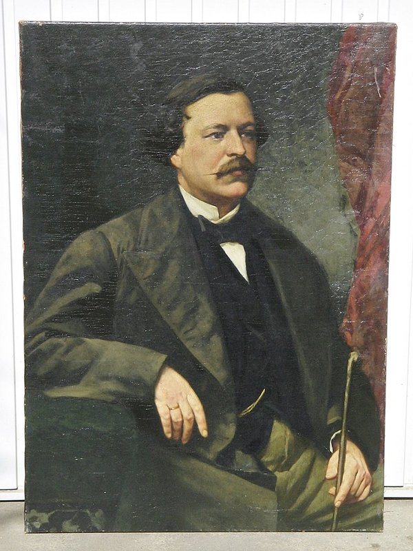 Ölbild auf Leinwand "Porträt Baron von Uexküll" um 1865