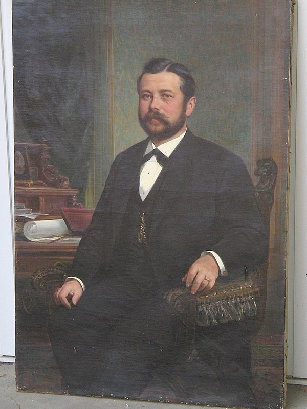 Ölbild auf Leinwand "Herrenporträt" ~ sign. C. Süßnapp 1887