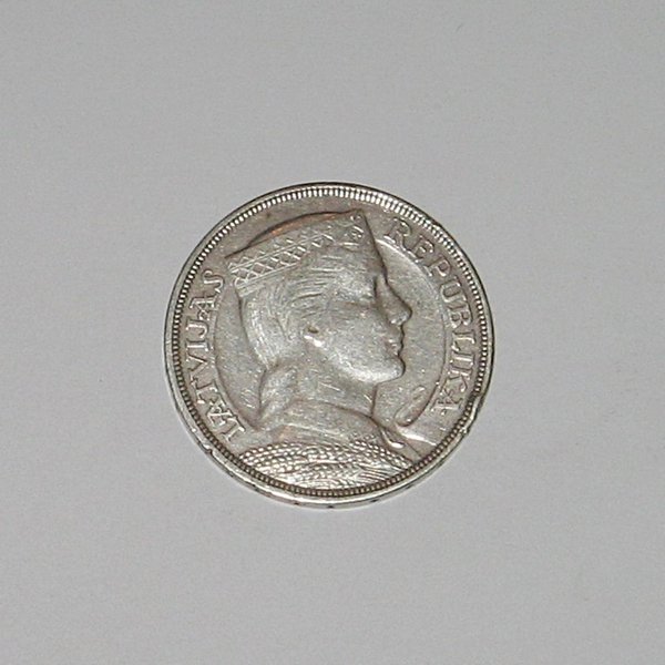 5 Lati 1931 ~ original Silbermünze Lettland ~ erste Republik