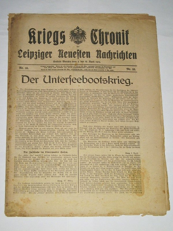 6x Kriegs-Chronik 1915 ~ Leipziger Neueste Nachrichten