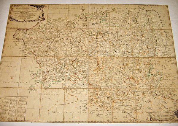historische original Karte Markgraftum Oberlausitz 1759