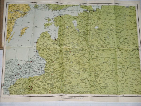Kriegskartenatlas von 1918 ~ 10 Karten der Hauptkriegsschauplätze des I. WK