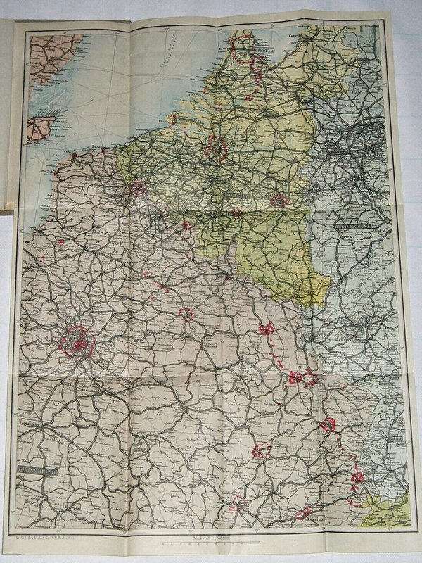 Kriegskartenatlas von 1918 ~ 10 Karten der Hauptkriegsschauplätze des I. WK