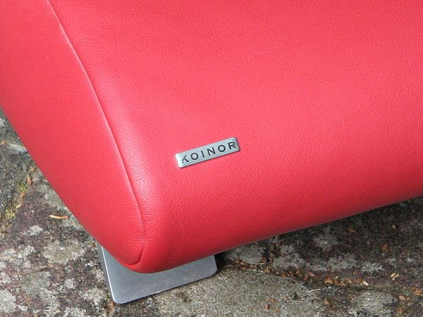 Designer Sitzgarnitur von Koinor ~ Sofa + 2 Sessel ~ Echtleder rot