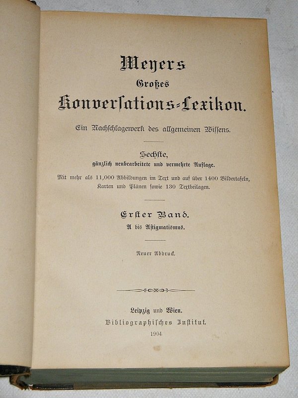Meyers Grosses Konversations-Lexikon 1904-1909 ~ 21 Bände