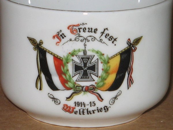 patriotisches Kaffee-Service "In Treue fest" ~ 1915