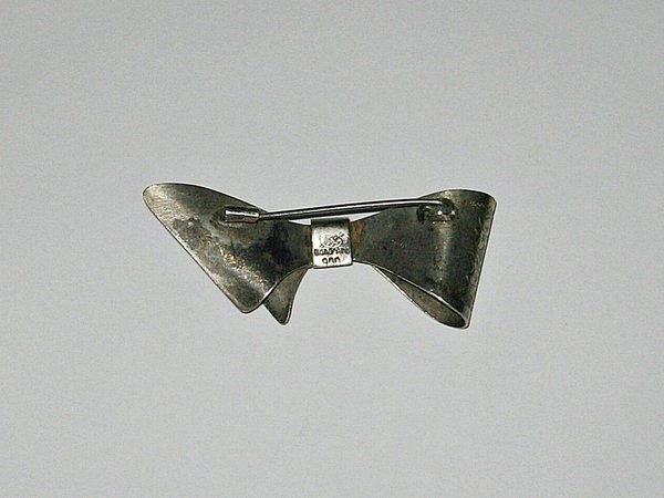 Silber-Brosche in Schleifen-Form ~ 900er