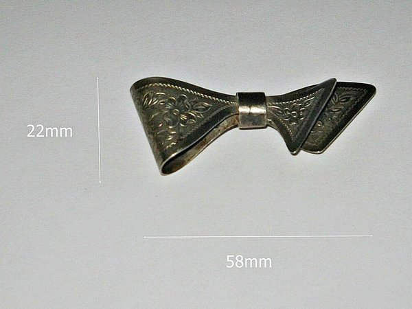 Silber-Brosche in Schleifen-Form ~ 900er