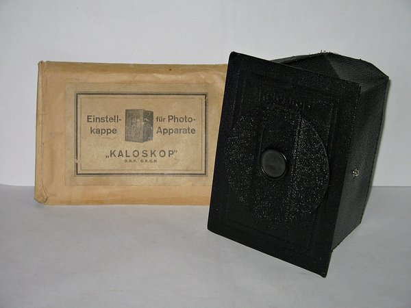 Einstellkappe für Photo-Apparate "Kaloskop" um 1925