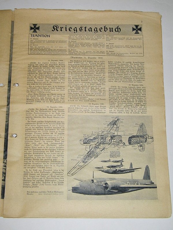 Die Kriegsmarine - Deutsche Marine Zeitung ~ Heft 2 vom 20. Januar 1940