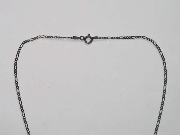 patinierte Damen-Halskette mit Kreuzanhänger ~ 925er Silber