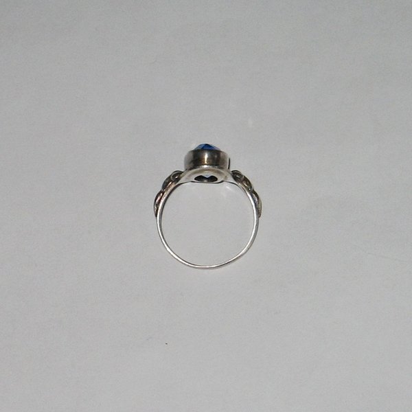 Damen-Ring mit hellblauem Stein ~ 835er Silber ~ Ringgröße 62