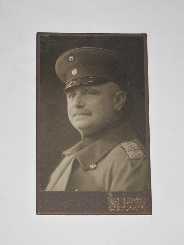 CDV-Foto "Offizier in Uniform" ~ Brustbild um 1910