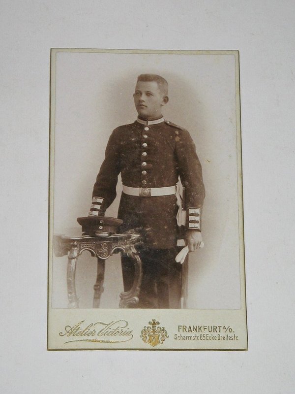CDV-Foto "Junger Soldat" um 1910
