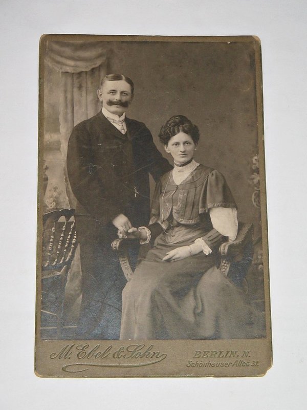 Kabinettfoto "Ehepaar" um 1910