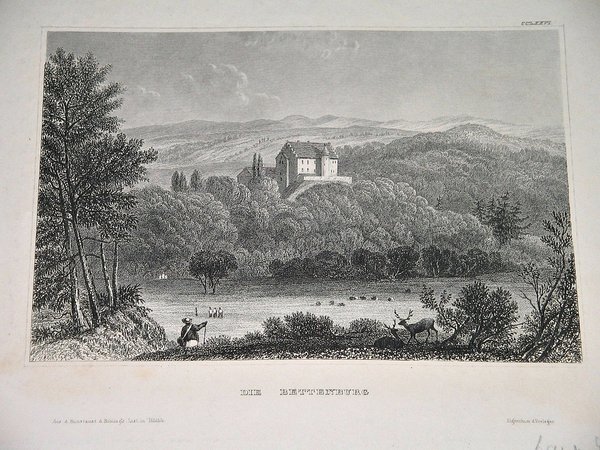 Stahlstich um 1850 ~ Die Bettenburg