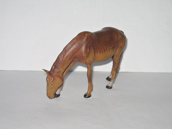 Pferd, grasend ~ Lineol Massefigur