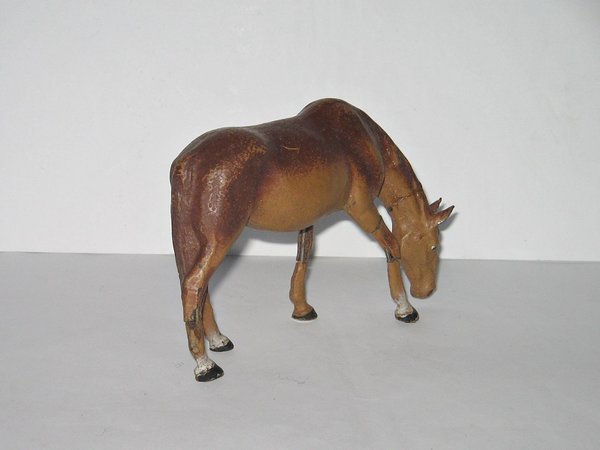 Pferd, grasend ~ Lineol Massefigur