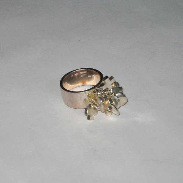 silberner Bettelring ~ 925er ~ Ringgröße 61