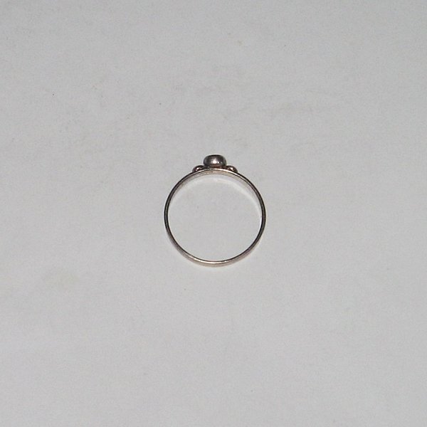 zierlicher Damen-Ring mit kleinem Stein ~ 835er Silber ~ RG 59