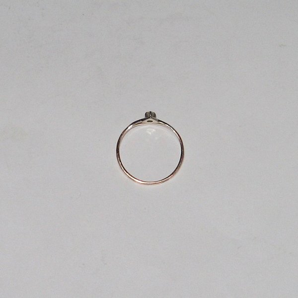 Damen-Ring mit Brilliant ~ 583er Rotgold ~ Ringgröße 56