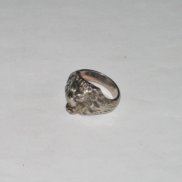 Löwenkopfring ~ 800er Silber ~ Ringgröße 59
