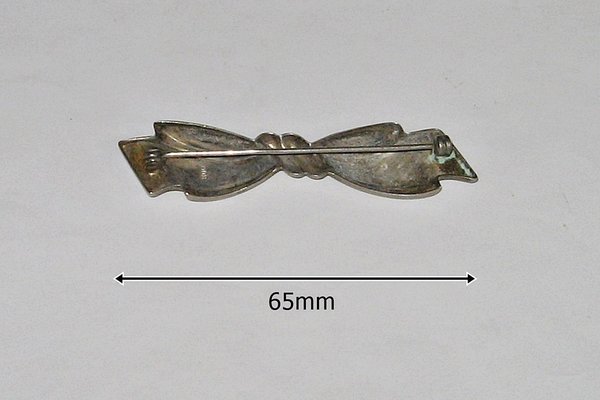 antike Silber-Brosche in Schleifen-Form ~ 800er