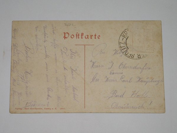 Ansichtskarte Aussig - Schreckenstein ~ um 1907 ~ Sudetenland