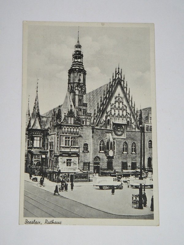 Ansichtskarte Breslau - Rathaus ~ um 1930 ~ Schlesien