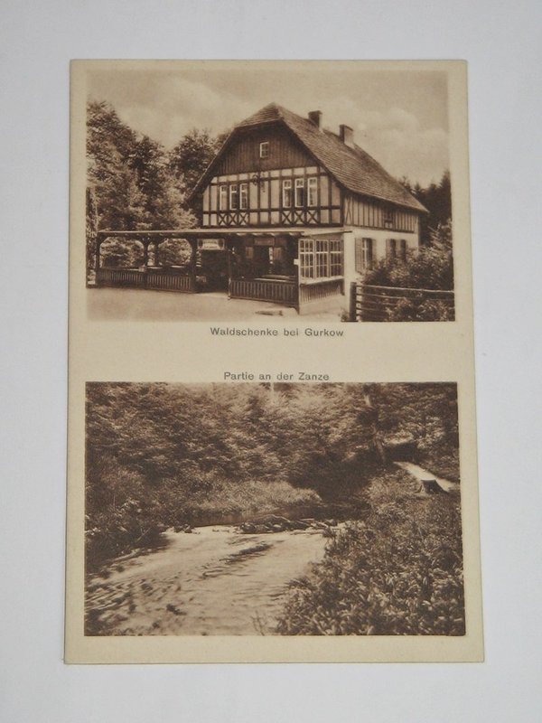Ansichtskarte Gurkow - Waldschenke, Zanze ~ um 1925 ~ Neumark
