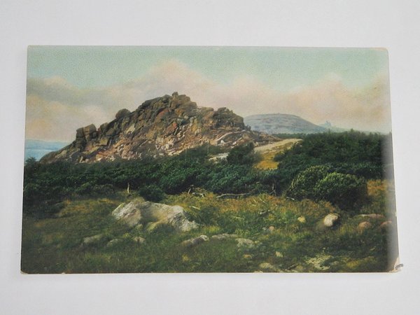 Ansichtskarte Mannsteine, Hohes Rad, Schneegrubenbaude ~ um 1925 ~ Riesengebirge
