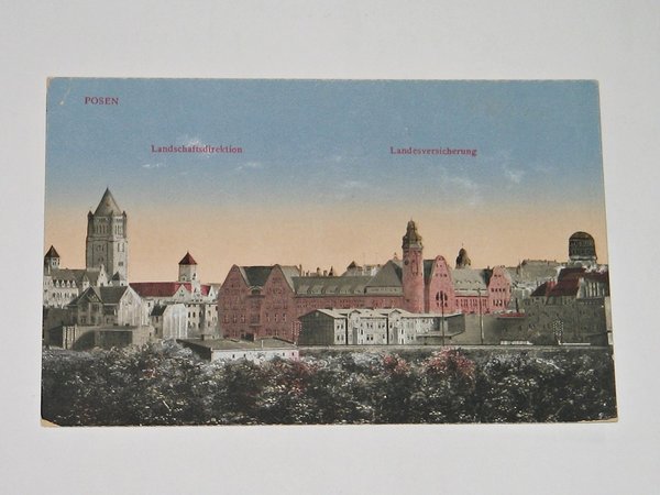 Ansichtskarte Posen - Landsschaftsdirektion und Landesversicherung ~ um 1910 ~ Preußen