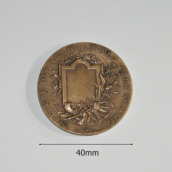 Bronze-Medaille der Industrie- und Landwirtschaftsgesellschaft der Somme