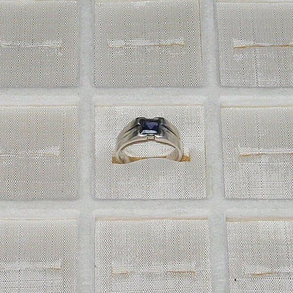 Silberring mit blauem Stein ~ 925er ~ Ringgröße 56