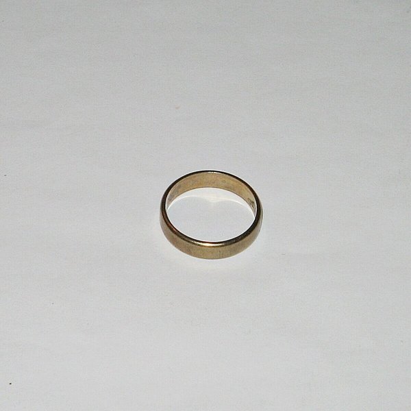 schlichter Silberring, vergoldet ~ Ringgröße 61 ~ DDR-Ehering