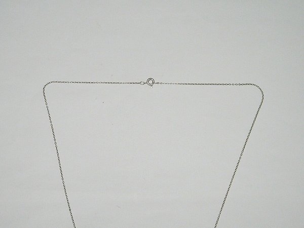 zierliche, lange Damen-Halskette mit Anhänger ~ 835er Silber