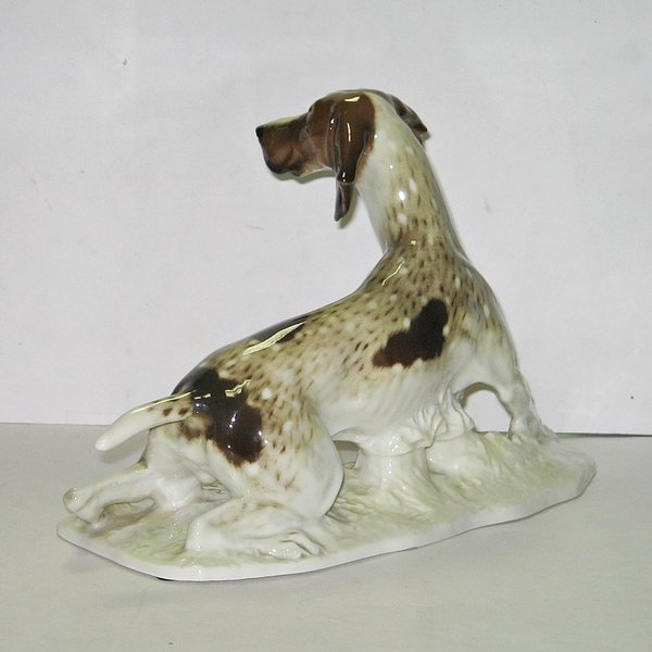 Porzellanfigur "Jagdhund" ~ Hutschenreuther ~ Diller