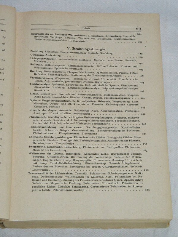 Lechers Lehrbuch der Physik für Mediziner, Biologen und Psychologen ~ 1944
