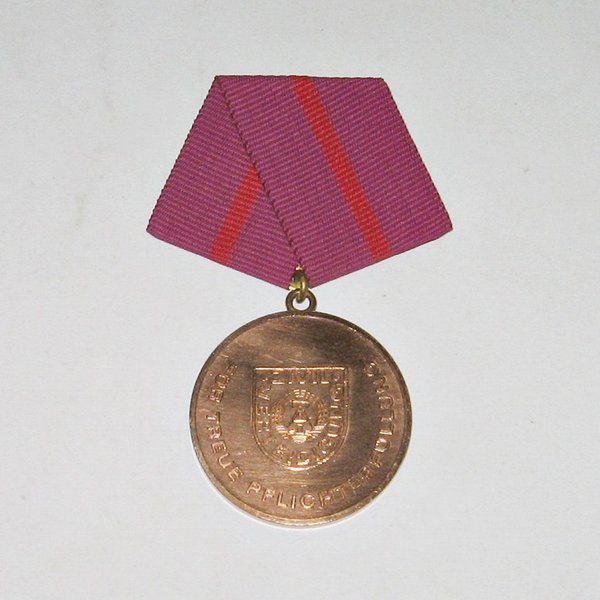 Medaille für treue Pflichterfüllung in der Zivilverteidigung der DDR in Bronze