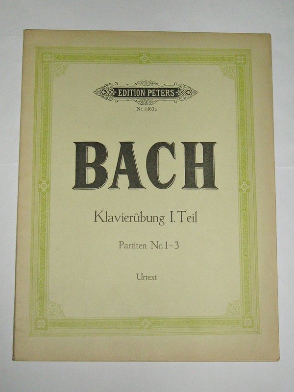 Bach - Klavierübung I. Teil Partiten Nr. 1-3 Urtext