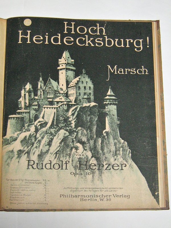 28 gebundene Notenhefte um 1915 ~ hübsche Jugendstil-Cover