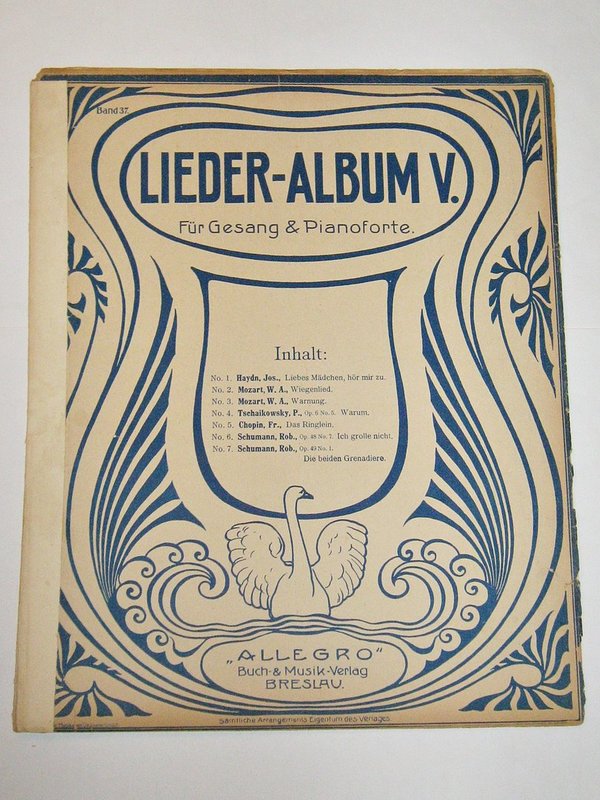 Lieder-Album für Gesang und Pianoforte ~ um 1900
