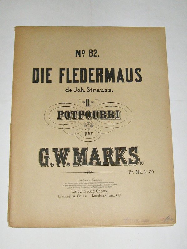 Potpourri aus der Operette Die Fledermaus von Joh. Strauss
