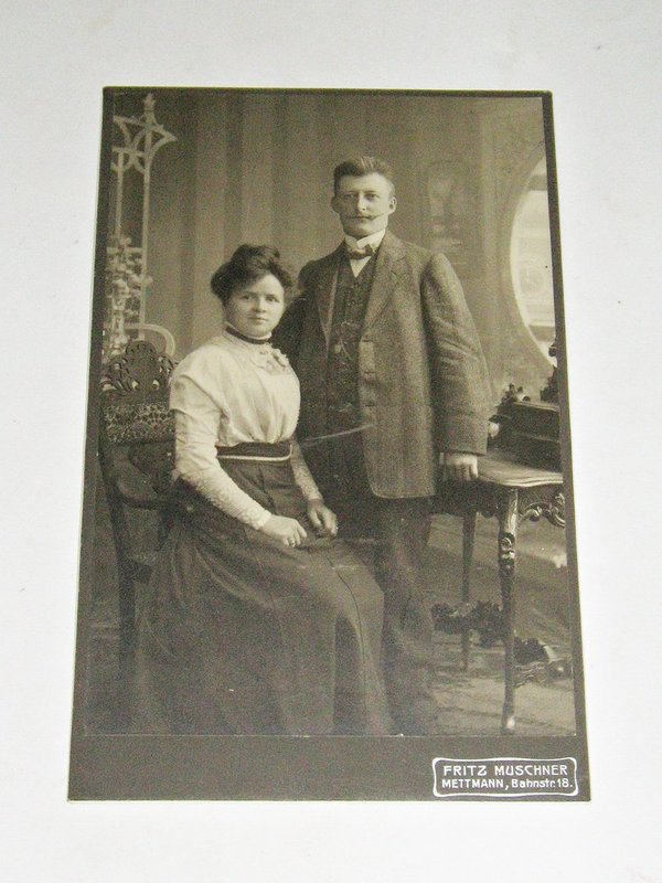 Kabinettfoto "Ehepaar" ~ um 1900