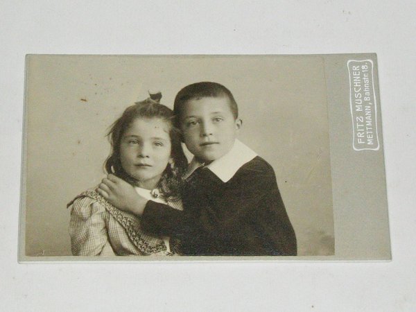 CDV-Foto "Geschwisterpaar" um 1910