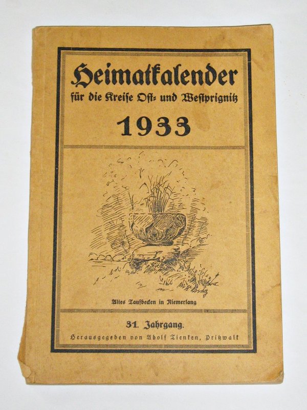 Heimatkalender für die Kreise Ost- und Westprignitz 1933