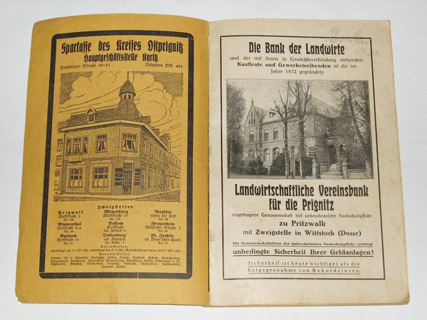 Heimatkalender für die Kreise Ost- und Westprignitz 1933