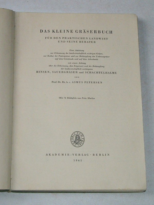 Asmus Petersen - Das kleine Gräserbuch
