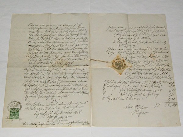 handschriftlicher Kaufvertrag von 1898