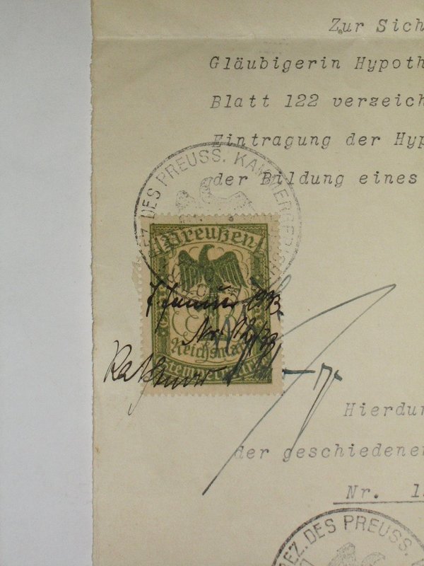 notariell beglaubigter Schuldschein von 1933